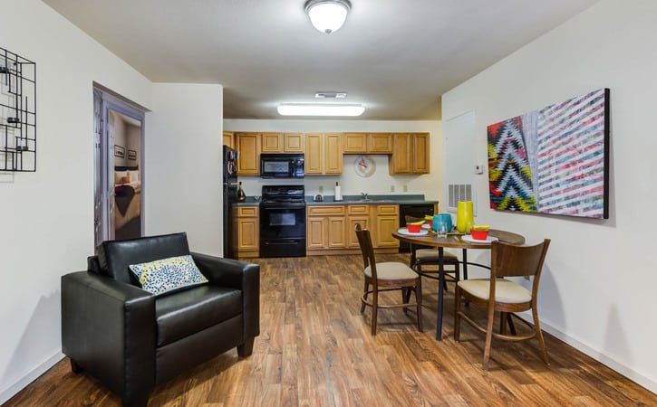 mustang village apartments wichita falls texas full size kitchen and common area